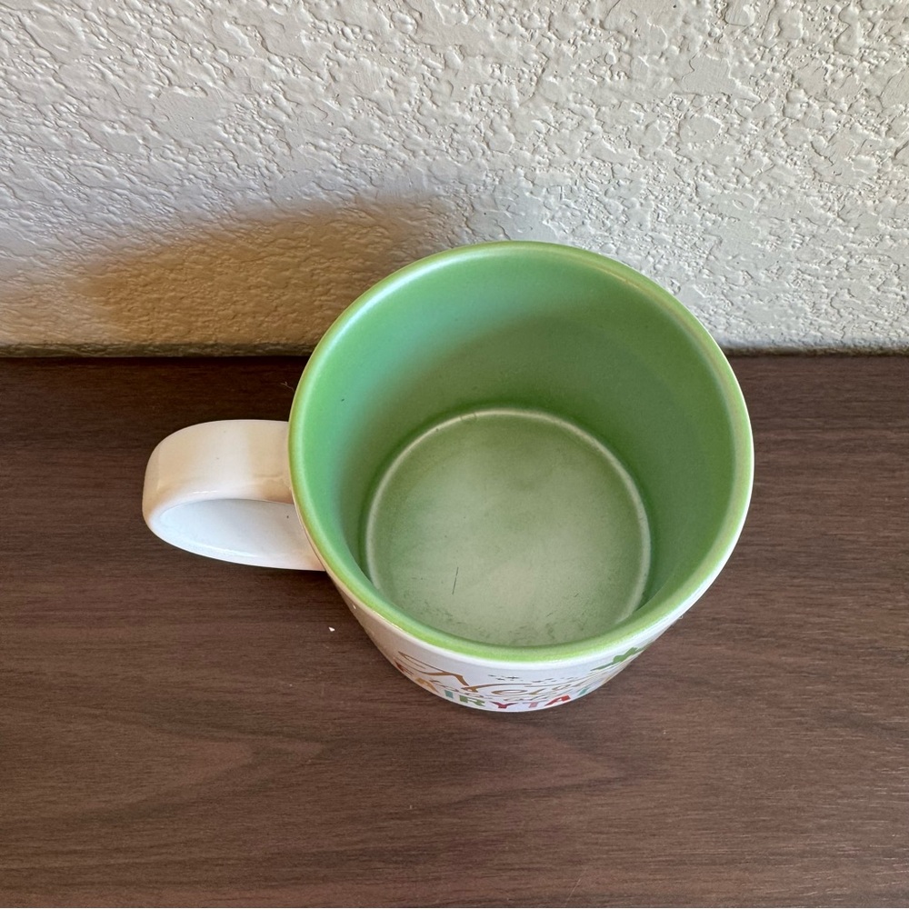 Disney Peter Pan Never Too Old‎ for Fairytales Tinkerbell Mug Green Interior - Picture 2 of 4